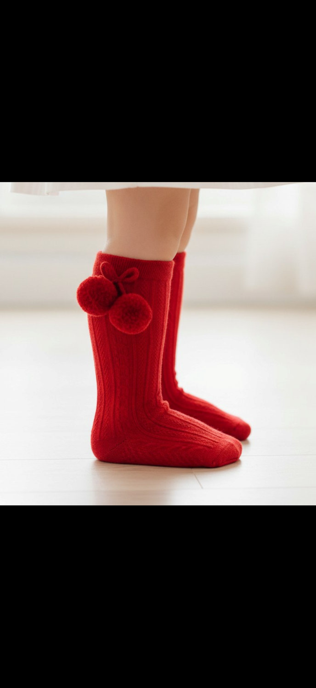 Knee High Pom Socks