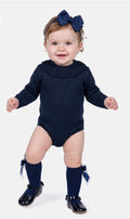 Navy Knitted Romper