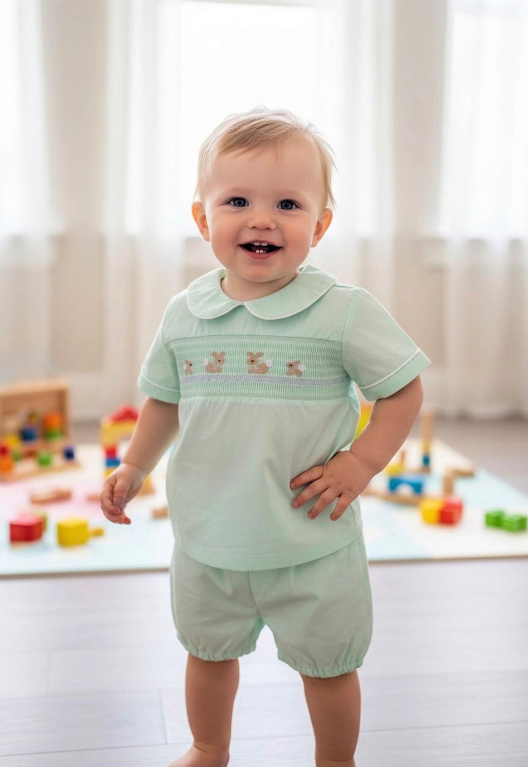 PRE ORDER Mint Green Smock Set