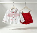 Smock Shirt and Shorts Set