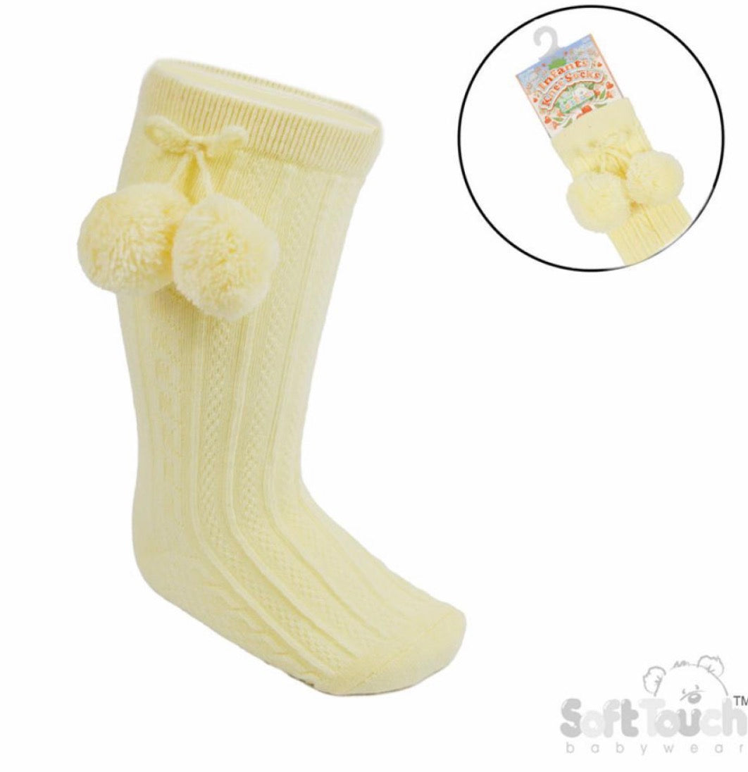 Knee High Pom Socks