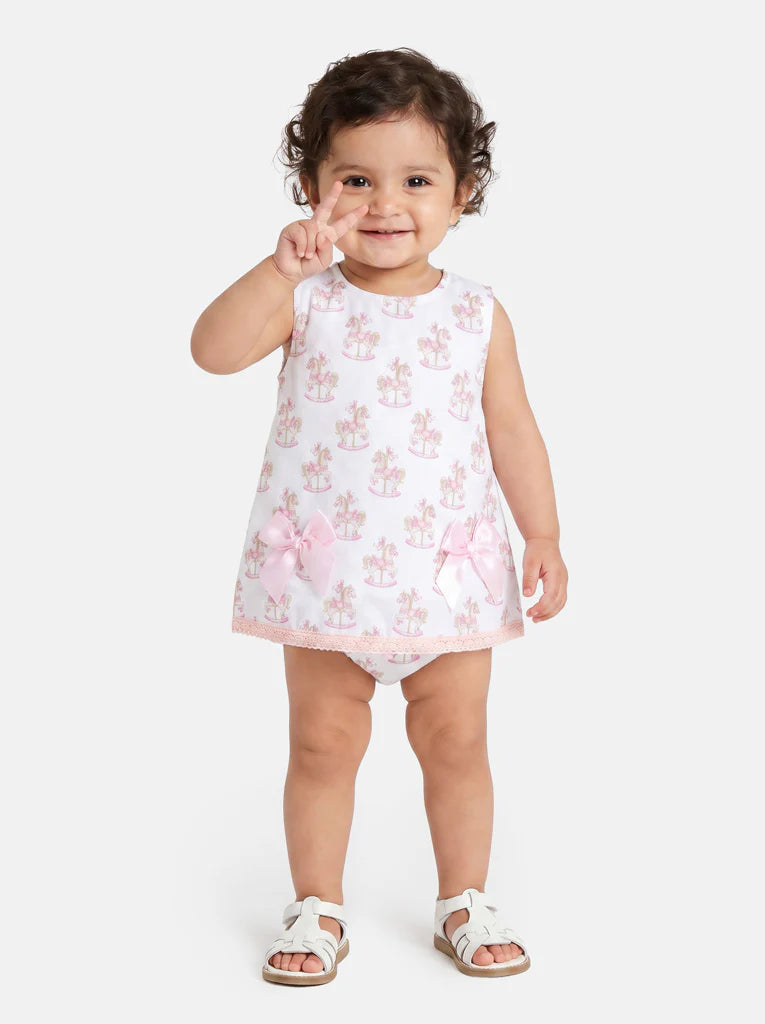 Rocking horse Dress with Bloomers