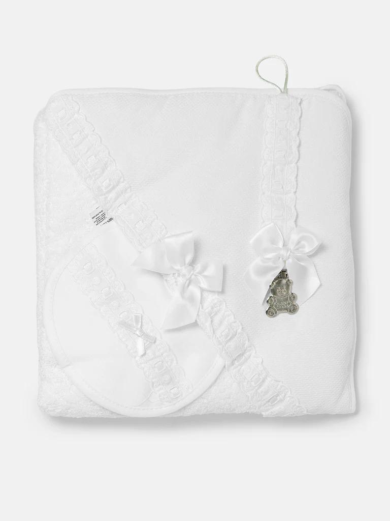 Towel, Bib, Dummy Clip Gift Set